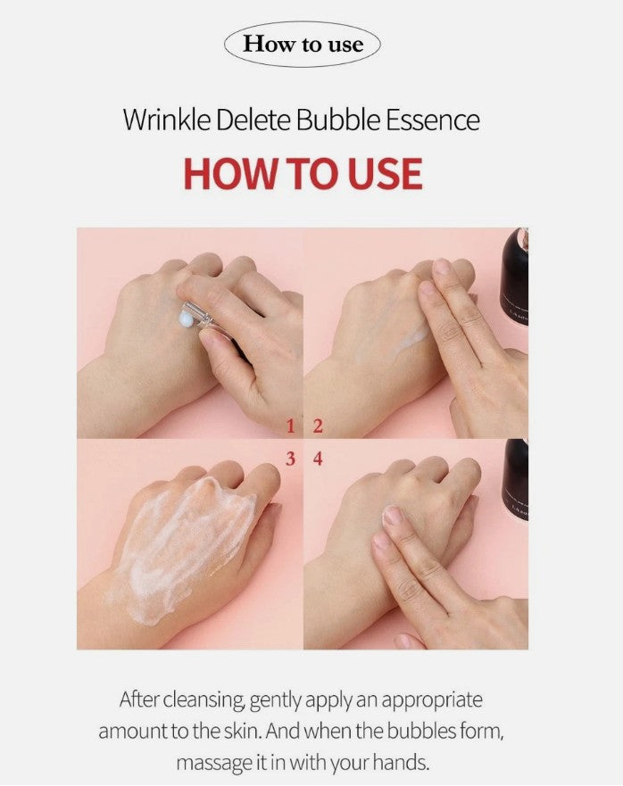 How to Use LABONITA Wrinkle Delete Bubble Essence Korean Skincare