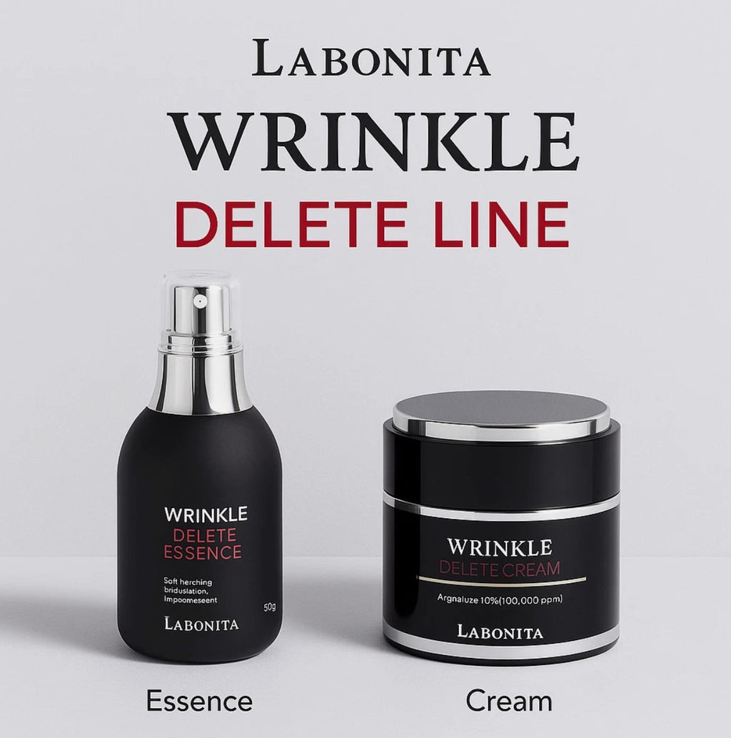 LABONITA Wrinkle Delete Line Korean Anti Aging Skincare Essence and Cream Set